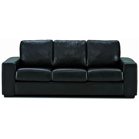 Stationary Leather Sofa